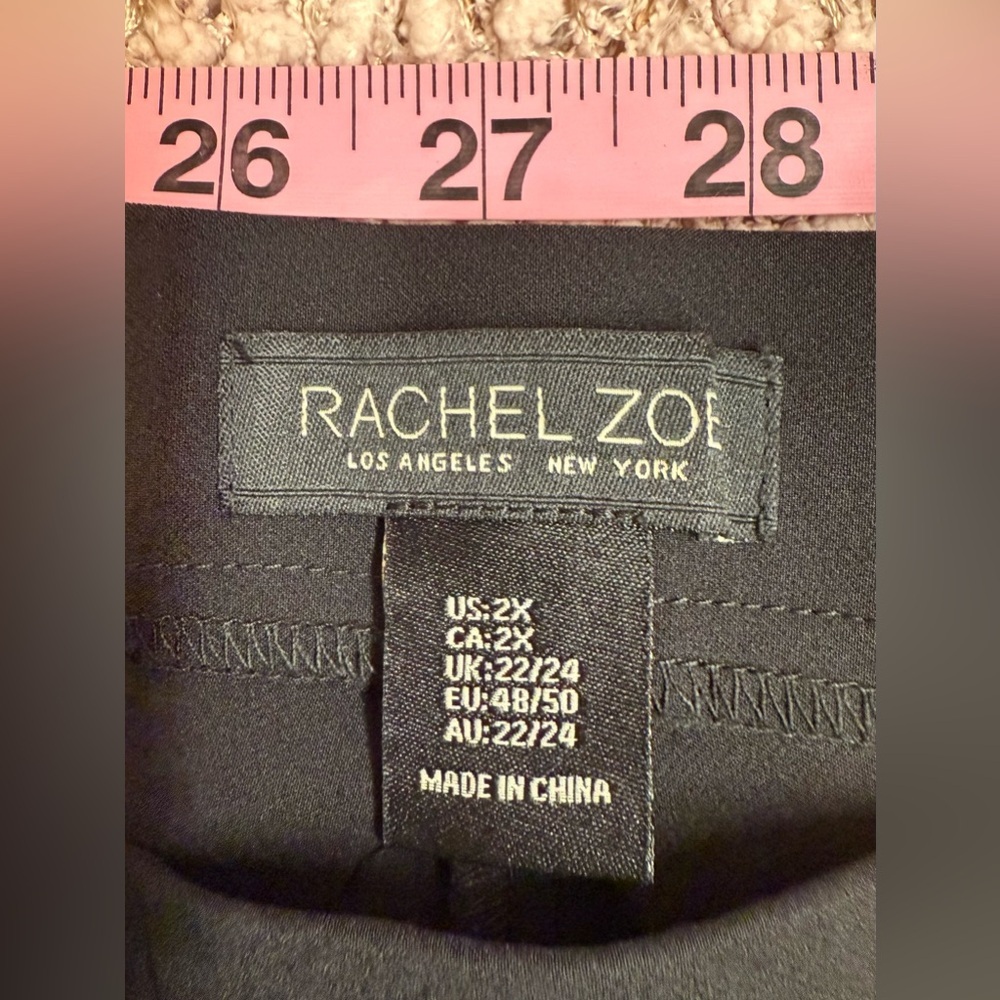 Rachel Zoe Black Slacks, sz 2x - Picture 3 of 3